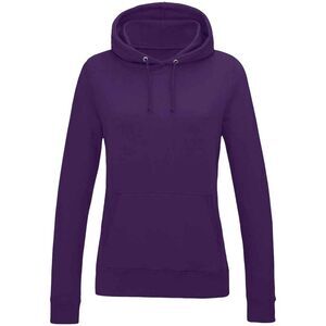 AWDis Womens/Ladies Girlie College Hoodie / Purple
